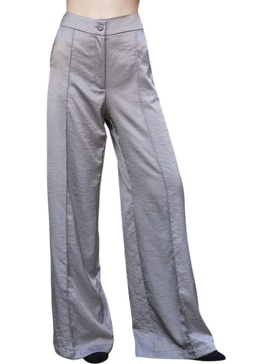 Aggel Γυναικείο Υφασμάτινο Παντελόνι Elephant Grey