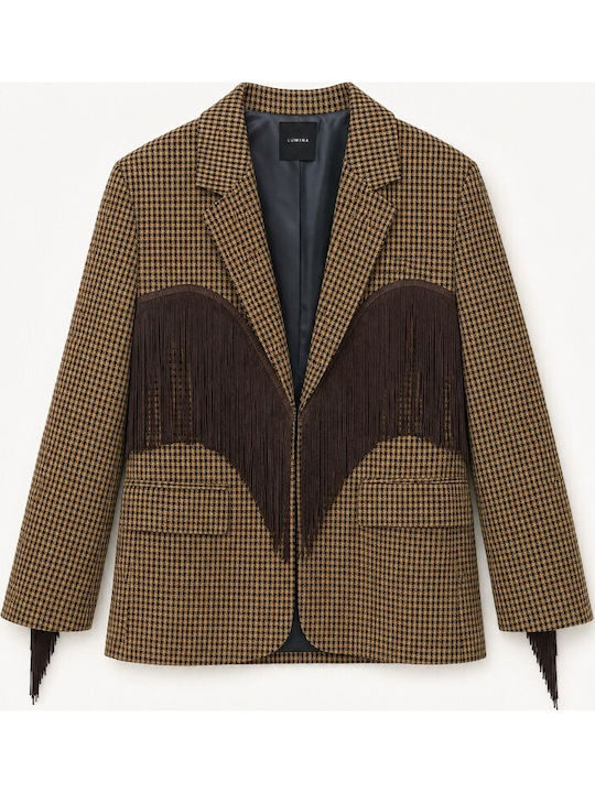 Lumina Langer Damenblazer Marrone