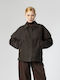 Moutaki Long Women's Leather Blazer Brown