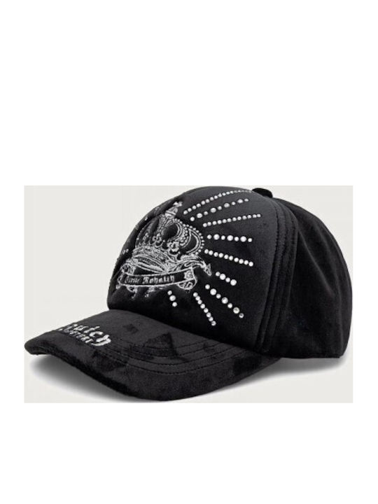 Juicy Regal Rebelle Diamante Velour Cap Jcawh226718-101 Γυναικειο Black