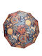 Windproof Automatic Compact Orange Rain Umbrella