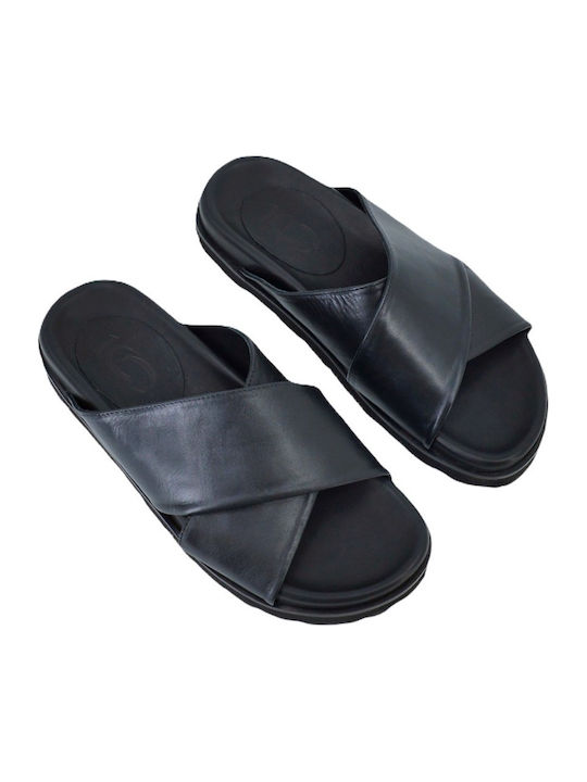 Dermatina 100 Lederne Damen Sandalen Schwarz