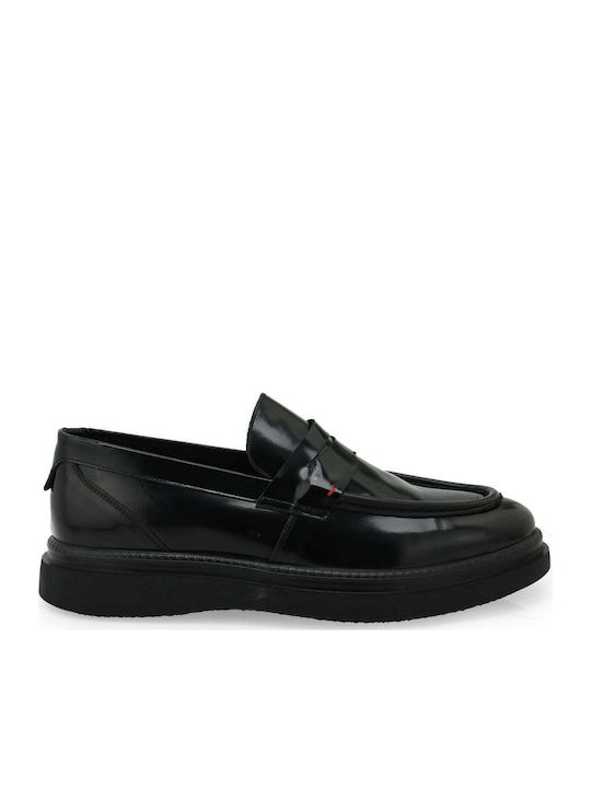 Leather Men's Loafers in Black