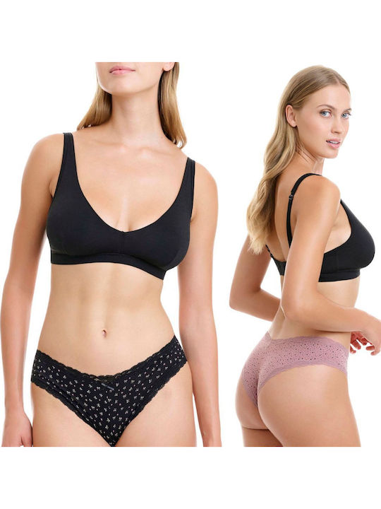 Walk Γυναικεία Brazil 2Pack με Δαντέλα Multicolour