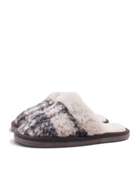 Love4shoes Παντόφλες Καφέ