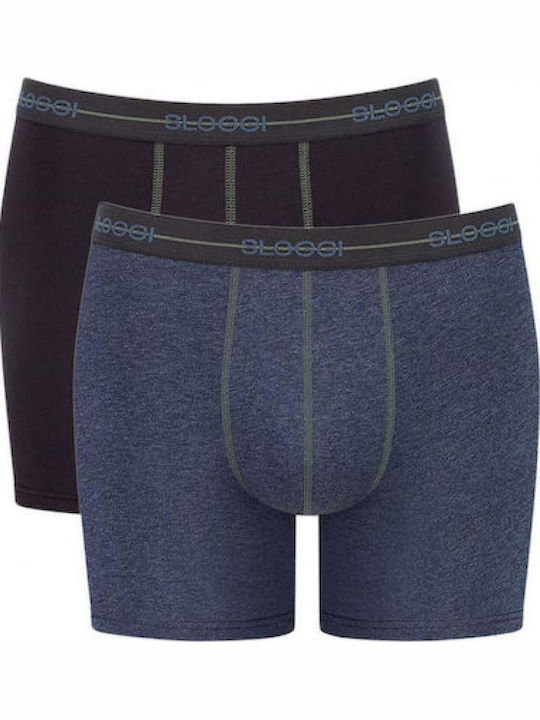 Sloggi Start Short Herren-Boxershorts Blau 2er-...