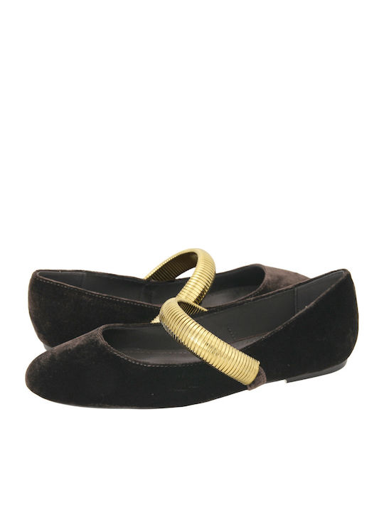 Corina Satin Damen Ballerinas Braune