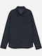 Kids Long-Sleeved Shirt Dark Blue Taddis