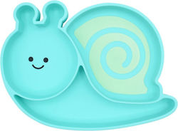 Melii Kids’ Snail Silicone Food Plate Blue