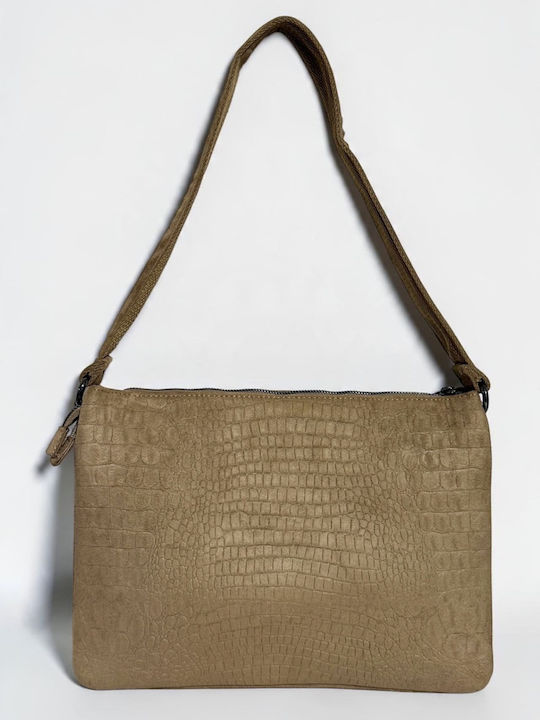 Kira Women's Shoulder Bag Suede Beige