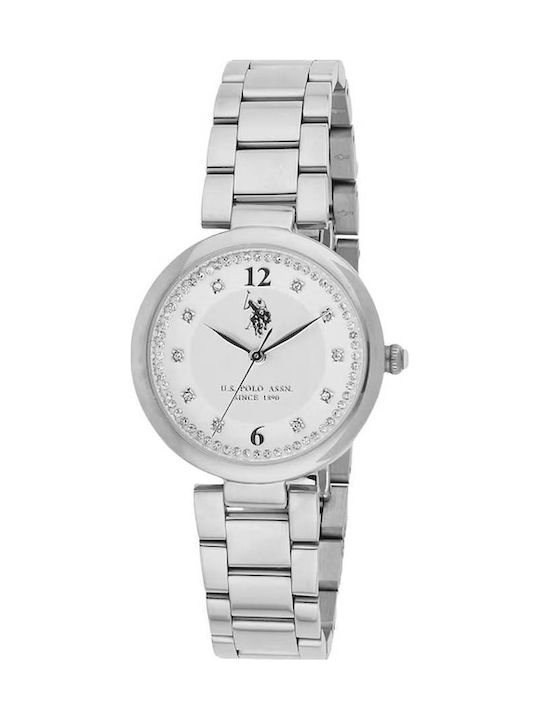 Women's 32mm Battery-Powered Watch with Silver Metal Bracelet
