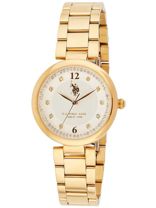 32mm Women's Battery-Powered Watch with Gold Metal Bracelet
