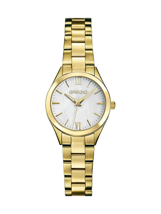 Women's Battery-Powered Watch with Gold Stainless Steel Bracelet