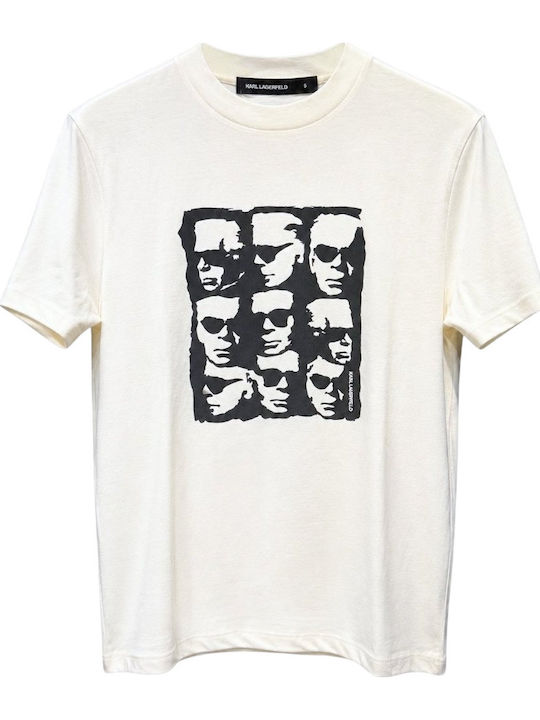 Karl Lagerfeld T-shirt Εκρού