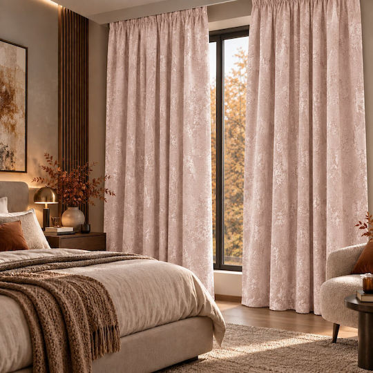 Kraft World Завеса с перделък розова 270x270 см.
