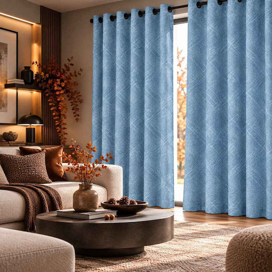 Kraft World Завеса с капси синя 270x270 см