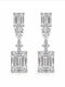 925 Silver Dangle Earrings White Stones Skpk001