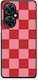 Smartfits Red Pink Striped Checks Huawei Nova 11i Θήκη