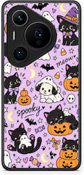 Smartfits Halloween Schwarze Katzen auf Lila Huawei Pura 70 Pro 70 Pro+ Hülle Smartfits Halloween Schwarze Katzen auf Lila Huawei Pura 70 Pro 70 Pro+ Hülle