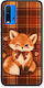 Smartfits Fox On Autumn Tartan Husă pentru Xiaomi Redmi 9T