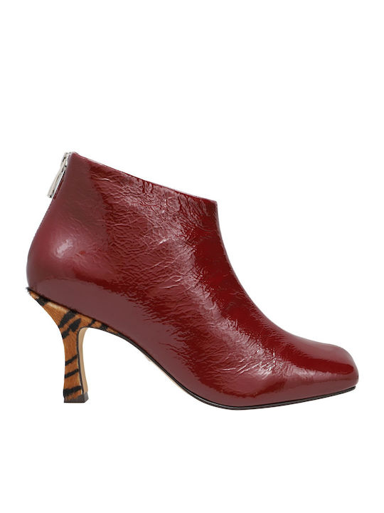 Carrano Women's Patent Leather Ankle Boots Maho...