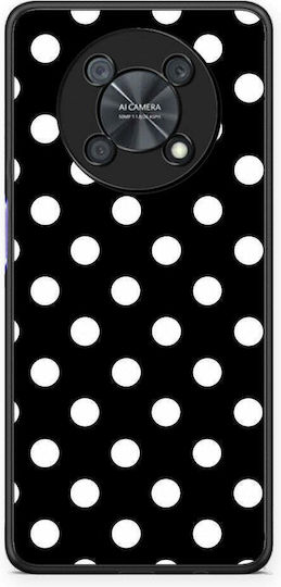 Smartfits White Polka Dots On Black Huawei Nova Y90 Θήκη
