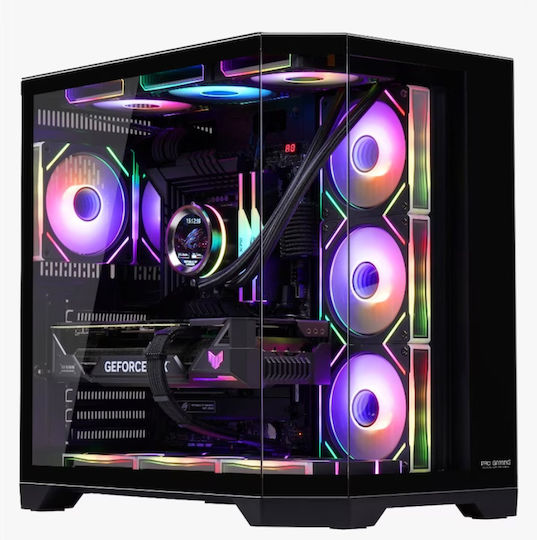Banshee Cube Computergehäuse mit Seitenfenster und ARGB-Beleuchtung Schwarz