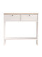 Fenrir Wooden Console Table White/Natural L90xW32xH81.8cm