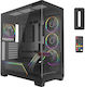 Mirage Mark 3 Gaming Midi Tower Computer Case with Side Window and ARGB Lighting Black
