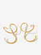Gold Steel Convertible Earrings