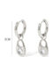 Silver Stainless Steel Dangle Earrings