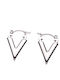 Geometric V Steel Earrings in Silver