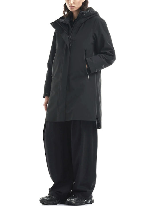 Krakatau Women Μπουφάν Parka Μαυρο