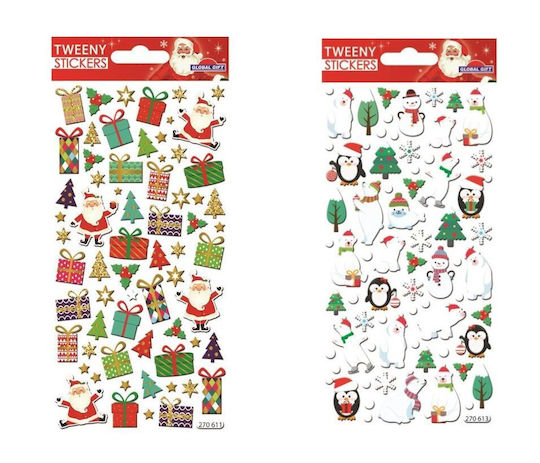 Global Gift Tweeny Christmas Sticker Set 2 Designs