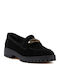 Suede Women's Loafers in Black