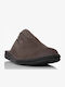 Leather Men's Brown Anatomical Slippers