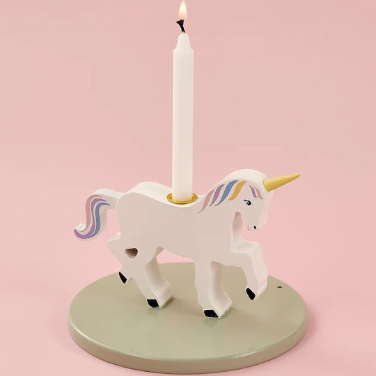 Jabadabado Ξύλινη Βάση Κεράκι Unicorn