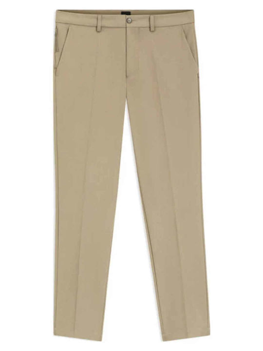 Boss Ανδρικό Παντελόνι Slim Fit Μπεζ
