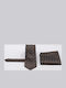 Guy Laroche Herren-Krawattenset mit Muster in Braun