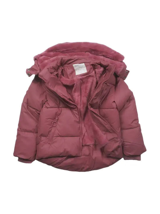 Evita Waterproof Kids’ Quilted Short Jacket wit...