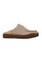 Mules mit niedrigem Absatz in Beige