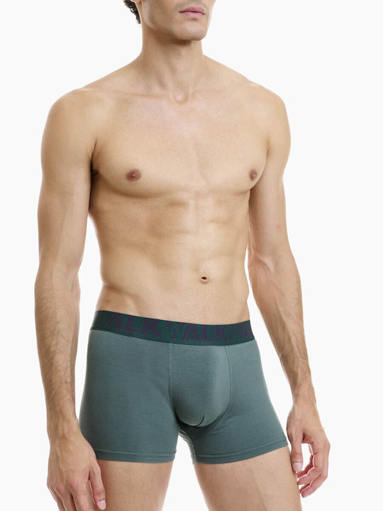 Walk Herren-Boxershorts Grün Anthrazit 2er-Pack