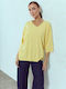 Celestino Damenpullover mit Lockerer Passform Loose Fit Gelb