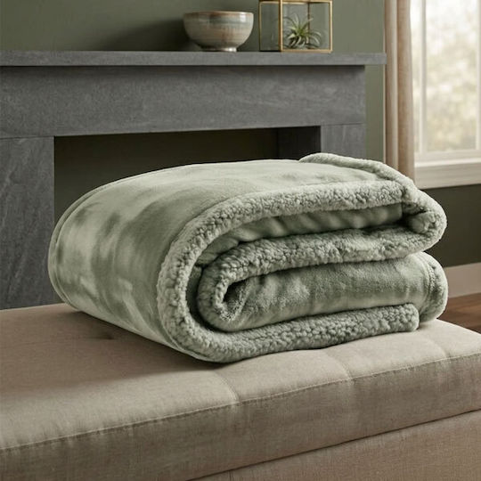 SpitiBazaar Single Sherpa Blanket 150x200cm Grey Heather