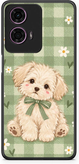 Smartfits Puppy Daisies On Sage Gingham Husă Motorola G24