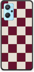 Smartfits Burgundy Cream Striped Checks Oppo A96 Case Smartfits Burgundy Cream Striped Checks Oppo A96 Case