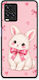 Smartfits White Bunny cu Fundițe Roz pentru Vivo Y33s Y21s Y21 Husaефон