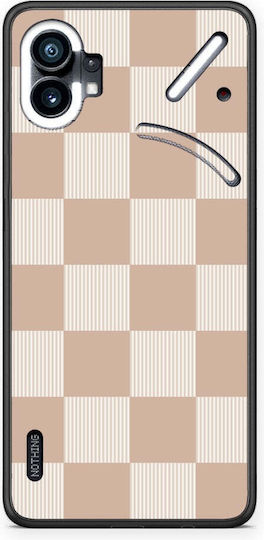 Smartfits Latte Creme Streifen Karos Nothing Phone 1 Hülle