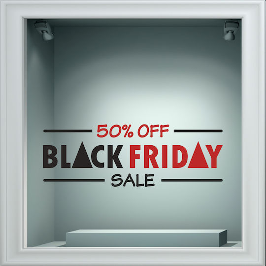 Αυτοκόλλητο Εκπτώσεων - Black Friday - 120cm X 42cm