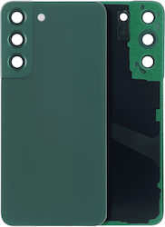 Заден стъклен капак с леща за камера за Samsung Galaxy S22 5g без лого Aftermarket Plus зелен Заден стъклен капак с леща за камера за Samsung Galaxy S22 5g без лого Aftermarket Plus зелен